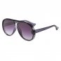Pilot Sunglasses Lady Fashion Big Frame Sun Glasses Women Designer Vintage Gradient Frame Unisex Bla