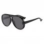 Pilot Sunglasses Lady Fashion Big Frame Sun Glasses Women Designer Vintage Gradient Frame Unisex Bla