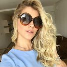 Sunglasses Women Men Vintage Black Brand Designer Round Big Frame Eyewear Plastic Anti UVA Sun Glass