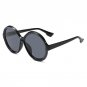 Sunglasses Women Men Vintage Black Brand Designer Round Big Frame Eyewear Plastic Anti UVA Sun Glass