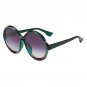 Sunglasses Women Men Vintage Black Brand Designer Round Big Frame Eyewear Plastic Anti UVA Sun Glass