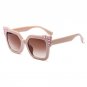 Big Frame Sunglasses New Diamond Rimmed Sun Glasses Square Butterfly Side Brand Designer Women Noble