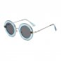 Round Sunglasses Women Brand Designer English Letters Bee Metal Frame Circle Sun Glasses Fashion Fem