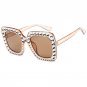 Luxury Lmitation Diamond Square Sunglasses Women Brand Cheap Size Sun Glasses Ladies New Gradient Oc