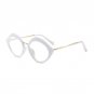 New Fashion Sexy Lips Glasses Frame Cat Eye Floral Crystal Flat Mirror Ladies Eyewear Designer Optic