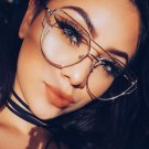 Luxury Metal Cat Eye Glasses For Women High Quality Clear Lens Glasses Gold Frame Female Transparent