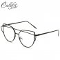 Luxury Metal Cat Eye Glasses For Women High Quality Clear Lens Glasses Gold Frame Female Transparent