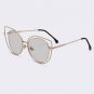 Popular Cat Eye Women Sunglasses Metal Hollow Frame Glasses Ladies Sunglasses Elegant Brand Design E