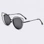 Popular Cat Eye Women Sunglasses Metal Hollow Frame Glasses Ladies Sunglasses Elegant Brand Design E