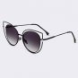 Popular Cat Eye Women Sunglasses Metal Hollow Frame Glasses Ladies Sunglasses Elegant Brand Design E