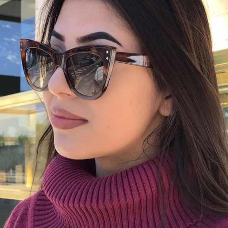 Fashion Design Women Sunglasses Cat Eye Classic Sun Glasses Gradient Lens Female Retro Moda oculos d