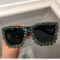 9 design luxury Sunglasses Women Square Vintage sunglasses Bling Rhinestone Sun glasses for Woman Ov