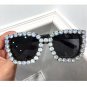9 design luxury Sunglasses Women Square Vintage sunglasses Bling Rhinestone Sun glasses for Woman Ov