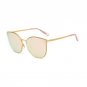Oversized Cat Eye Retro Sunglasses Women Round Mirror Gold Rose Frame Flat Mirror Sun Woman Fashion