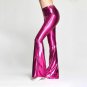 Sexy Women Glitter Pants Solid Sequin Color Club Long Pants Fashion Wide Leg Party Costume Halloween
