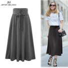 Long Skirt Women Autumn Winter 2017 Fashion Vintage Warm Maxi Skirt High Waist Casual Gown Skirts La