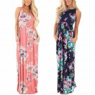Bohemian Women Summer Beach Dress 2018 Flower Print Floral Long Vest Sun Dresses Female Casual Party