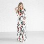 Elegant Lady Long Floral Dress 2017 Autumn Boho Casual Party Dresses Flower Printed Beach Maxi Dress