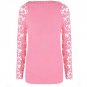 Women Pullover Long Sleeve Top Sweater Pullover Loose Jumper Knitwear Outwear Solid Hollow Out Lace 