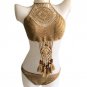 Mooistar2 #4005 Maternity Bohemian Handmade Knitted Sexy Split Swimsuit Beach Swimsuit Beach Fringed