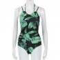 2018 Summer New Women One-Piece Beach wear Push Up Green Tree leaf Mono Printed bodysuit women Fashi