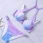 Blue Violet Gradient Color with Shell Shape Bra Sexy Bikini Swimwear Swims, 1 sets