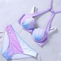 Blue Violet Gradient Color with Shell Shape Bra Sexy Bikini Swimwear Swims, 1 sets