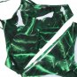 Women Green Leafy Print Bikini Sets Ladies Full Cup Wire Free None Closure Bra and Brief Sets Padded