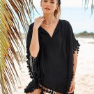 Fitshinling Tassel hollow out summer dress female 2018 batwing sleeve sexy hot boho beach dresses fo