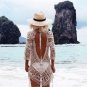 Summer Women Sexy White Beach Dress Backless Short Lace Dress Hollow Out Loose Casual Solid Ladies S