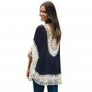 Casual Lace top Manual Crochet Hollow Swimwear Beach Backless Camisetas mujer Robe fillette Plus Siz