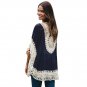 Casual Lace top Manual Crochet Hollow Swimwear Beach Backless Camisetas mujer Robe fillette Plus Siz