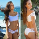 New Arrival 2017 Everyday Solid Brief Sets Hollow Out Bikini Two Piece  Women Swimwear Swimsuit