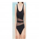 In stock Black Mesh Sexy Hollow out  One-piece  swimwear