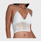 Classical Crochet Bikini summer Swimwear Sexy Crochet Crop Top Women Cover Up Knitted Beach Bikini B