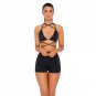 FLYMALL Sexy Women Two Piece Sets Cross Bandage Bikini Crop Tops and Short Pants Set Ladies Backless