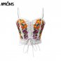 Aproms Flower Embroidery Crochet Camis Cool Girls Casual Crop Top Summer Beachwear Bikini Bra Women