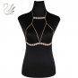 Gold Beach Crop Top 2017 Chic Handmade Shiny Rhinestones Body Chain Bra Sexy Party Bralette Tank Cro