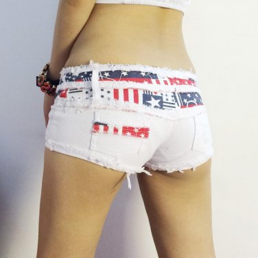 Pole Dancing Wear Hot Shorts Stripe Micro mini Bikini Denim Shorts Low Rise Sexy Jeans Shorts Booty 