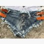Tassel Bandage Sexy Jeans Shorts Low Rise Waist Micro Mini Hot Shorts Denim Booty Short Shorts Vinta
