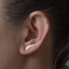 1Pair Women Fashion Metal Leaf Earrings Ear Clip