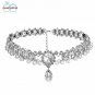 SUSENSTONE Women Punk Style Alloy Pearl Crystal Rhinestone Golden Chain Necklace Choker