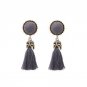 1 Pair Antique Jewelry Round Crystal Silk Long Tassel Earrings For Women 2017 Wholesale Vintage Jewe