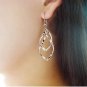 Fashion Women Alloy Plated Stud Dangle Earings Eardrop Jewelry Silver