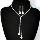 Clear Cubic  Romantic Crystal Wedding Jewelry Sets Silver Color Bridal Necklace Earrings Bracelets S