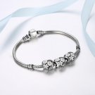 GAGAFEEL 925 Sterling  Silver Jewelry Bead Charms Fit For Pandora Bracelet Bangle Necklace Heart Flo