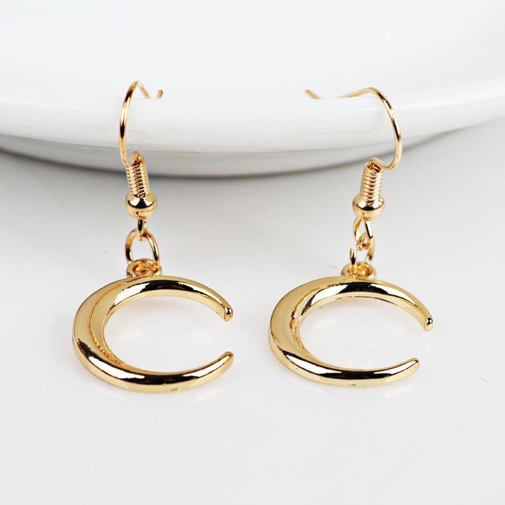 New Fashion Women Dangle Earring Crescent Earrings Eardrop Hoops