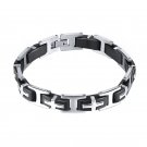 New Style Stainless Steel Bracelet for Men Cross Design Link Chain Men and Women Matching Jewelry Wr