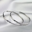 GAGAFEEL European Style Big Earrings 100% Real 925 sterling silver earrings simple style rhombus hoo