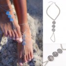 Women Vintage Bohemian Silver Plated Charm Anklet Foot Chain